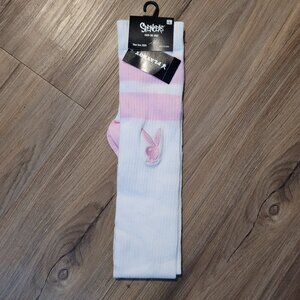 *NWT* Playboy Pink and White Knee High Socks